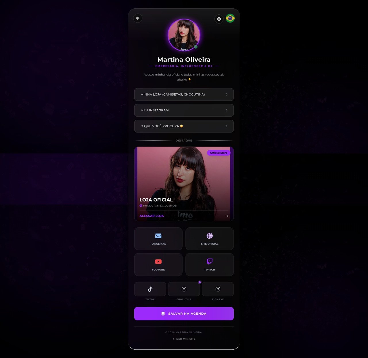 Modelo WebMINISITE 1